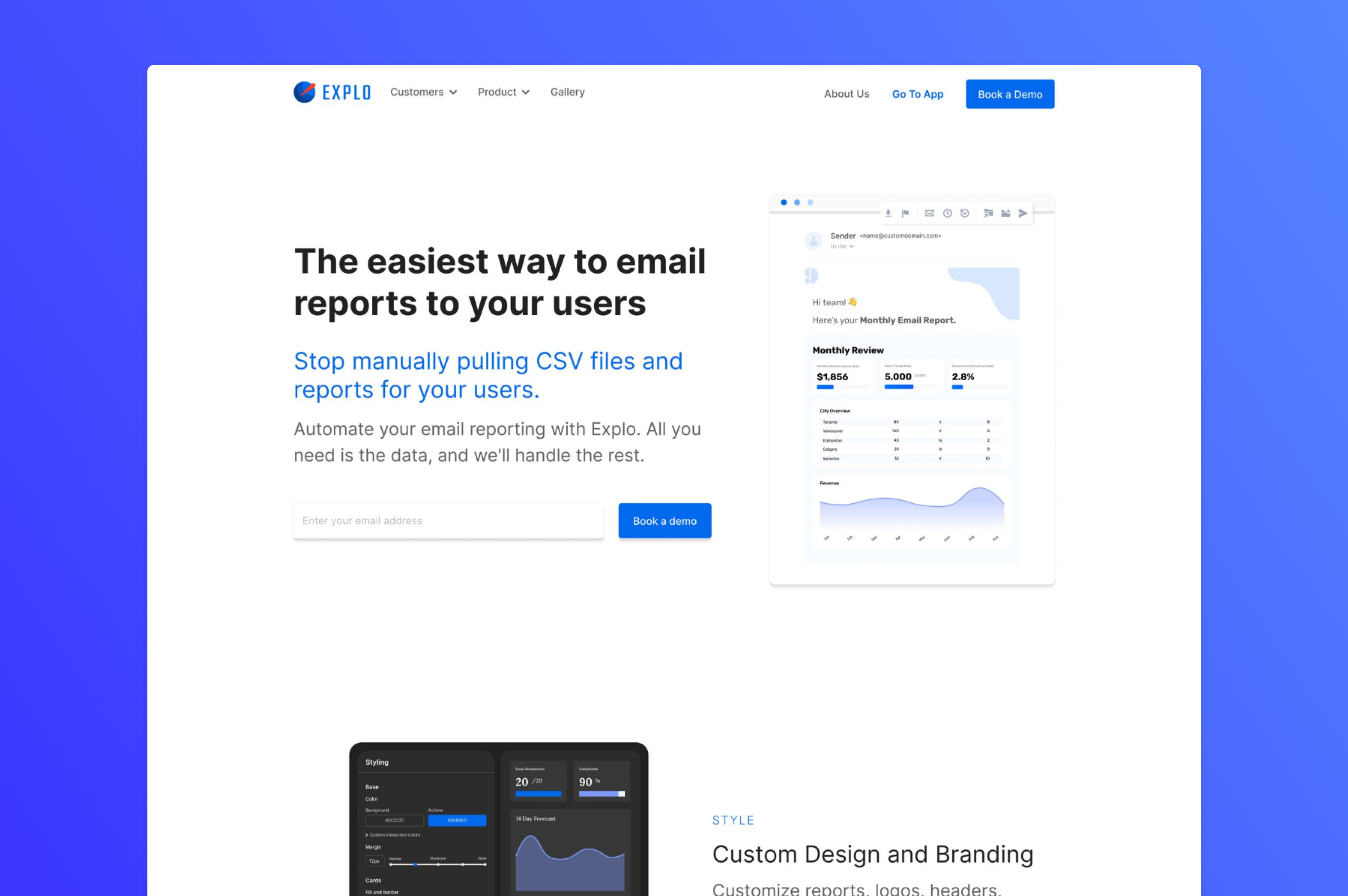 Email Landing Page