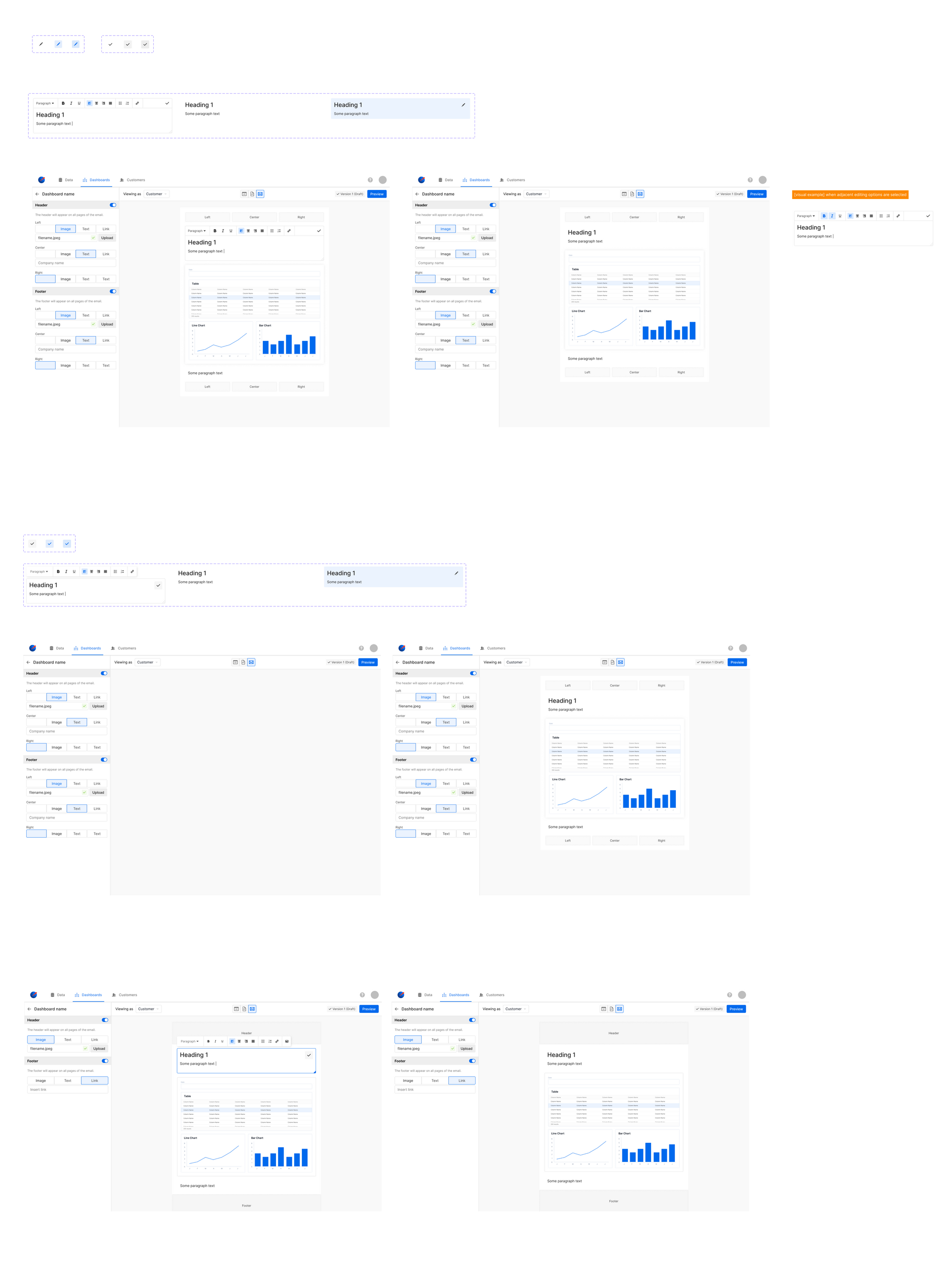 Text editor iterations